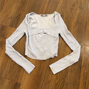 Urban Outfitters Blue Striped Crop Top